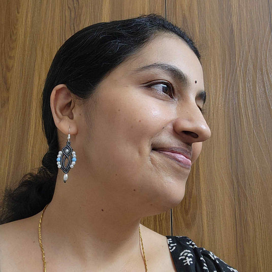 pearl earrings black gold earrings daily wear earrings for office dangler earrings pearl drops bead earrings