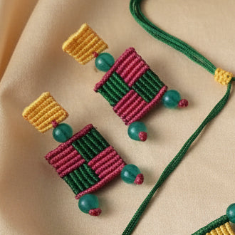 Charu macrame necklace set