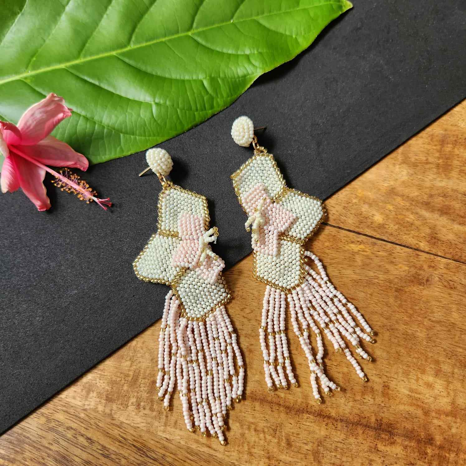 seed bead earrings statement earrings for party wear for saree office wear earrings long earrings danglers