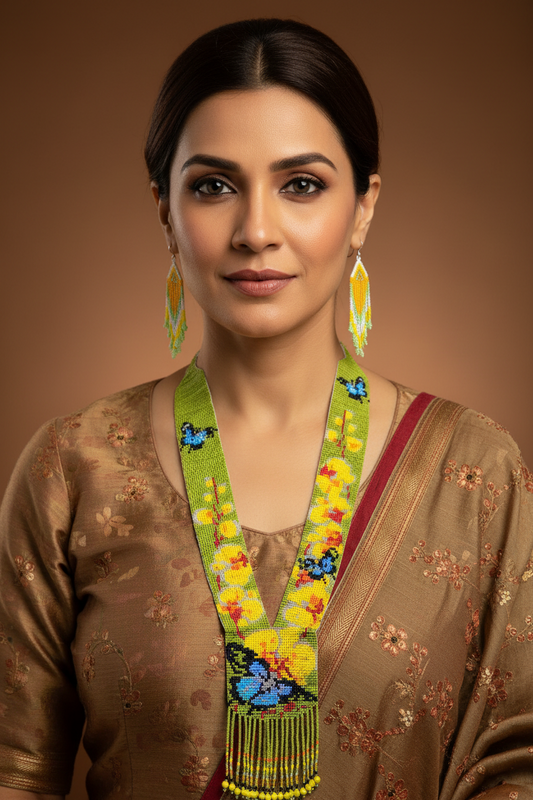 Gokarni bead loom necklace set