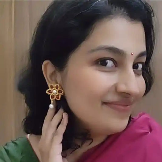 Jodha floral macrame earrings
