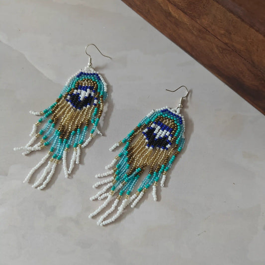 Keki blue bead earrings