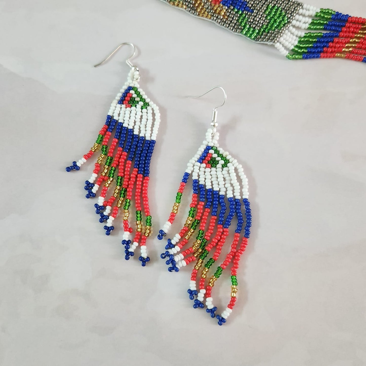 Mayil peacock beadloom necklace set