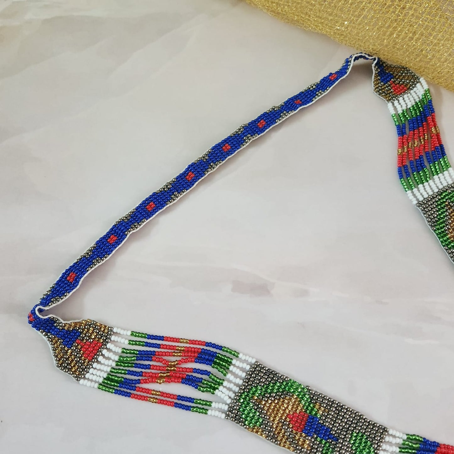 Mayil peacock beadloom necklace set