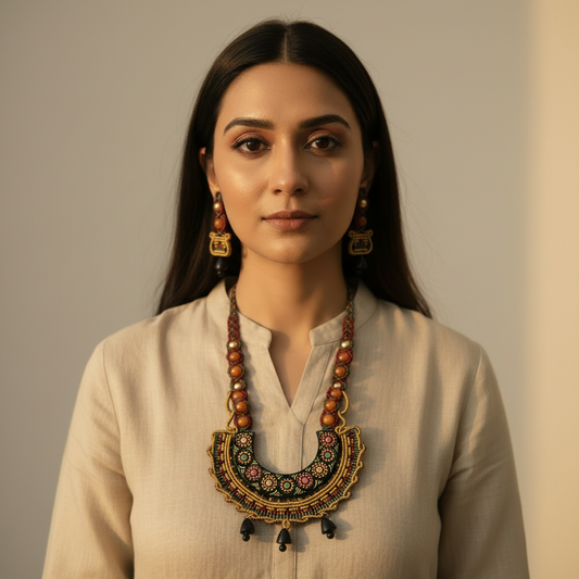 Mrida macrame necklace set