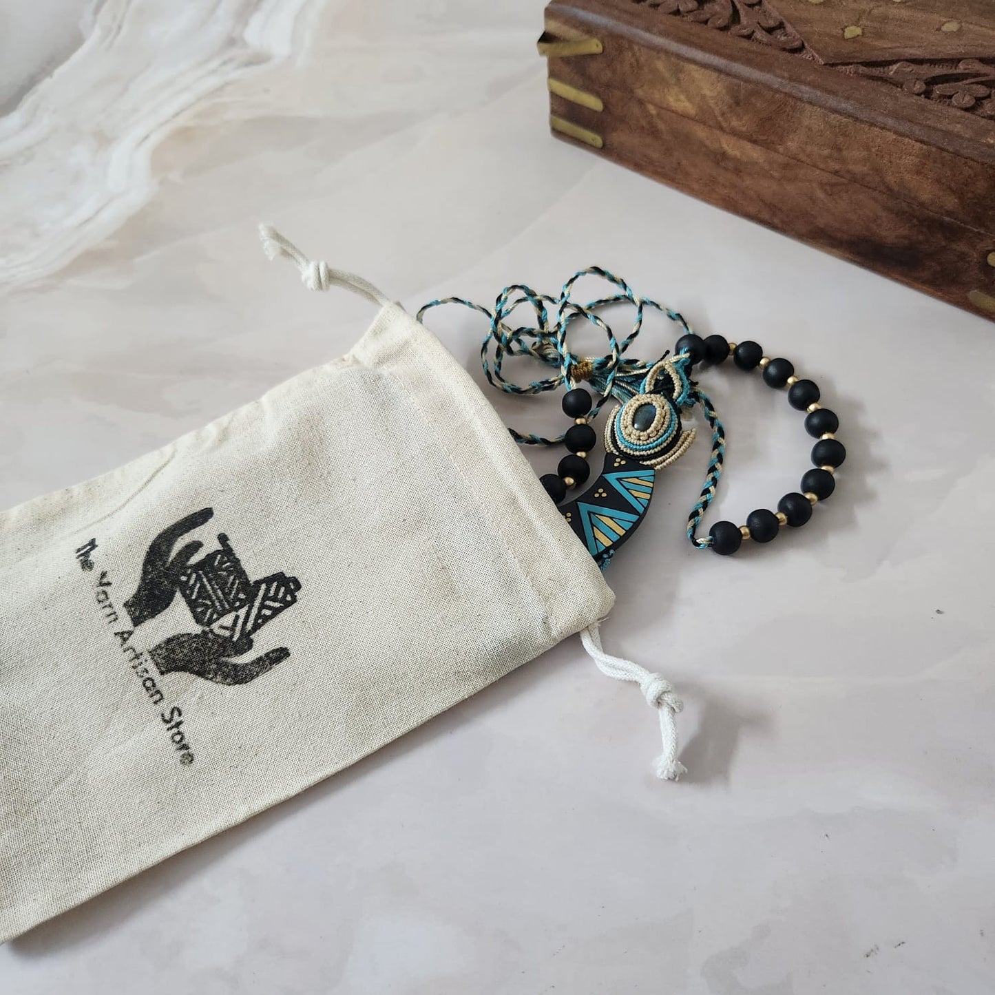 Nabha macrame necklace set