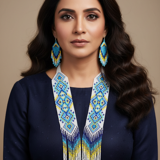 Sambhavi bead layer necklace set