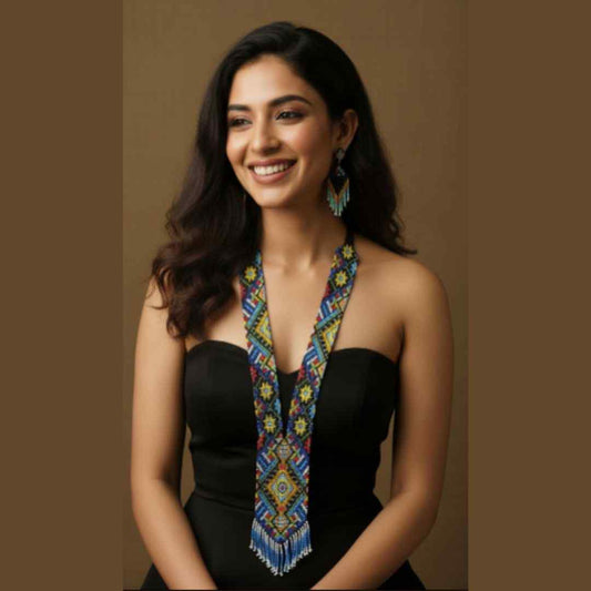 Spatika beadloom necklace set