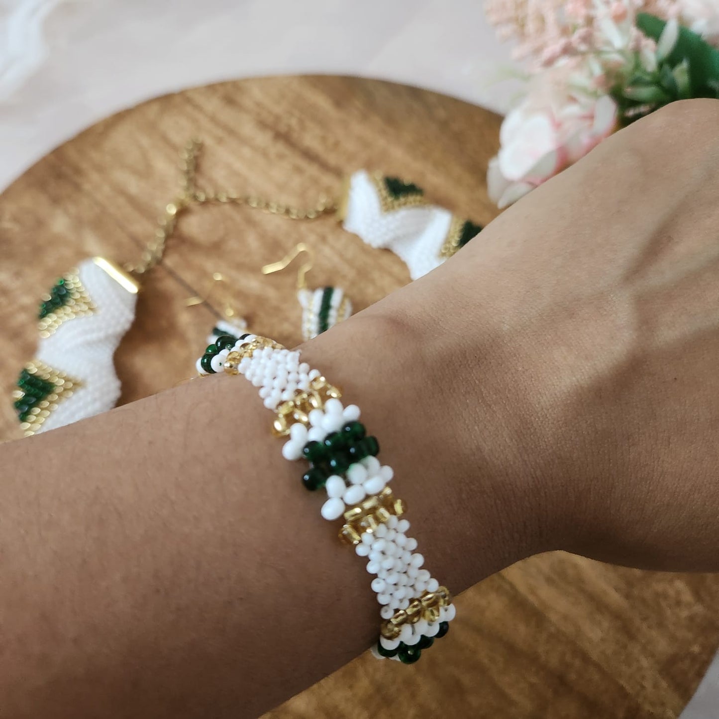 bead jewellery party necklace floral geometric jewellery for collar outfits U neck outfits