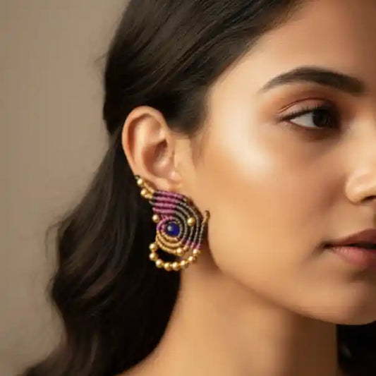 Thithli macrame earrings
