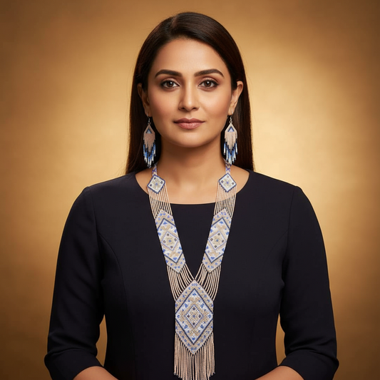 Zohra beadloom necklace set