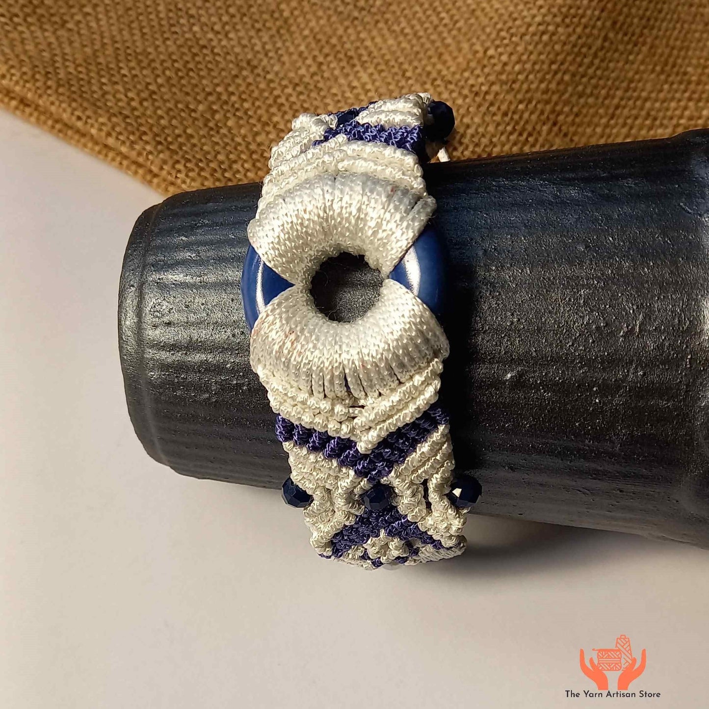 Japa macrame bead bracelet