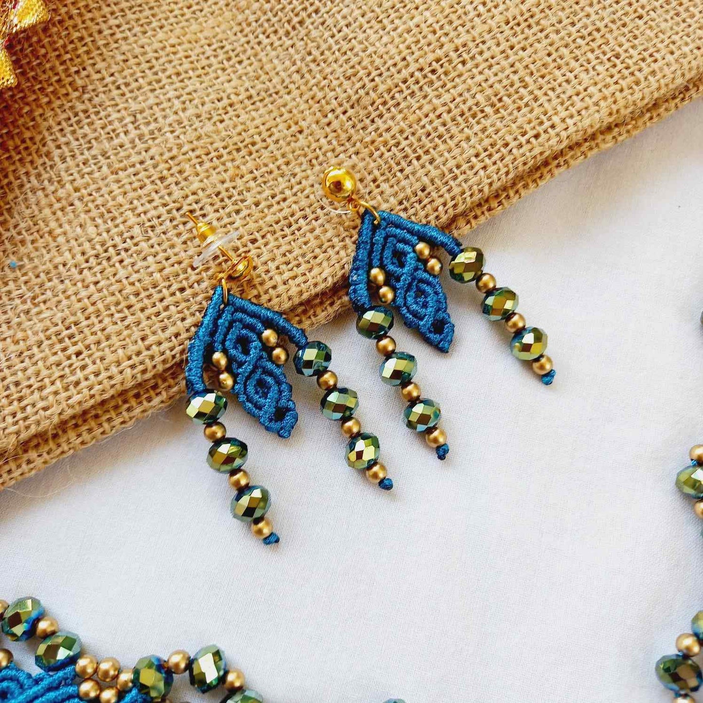 handmade jewellery set handmade necklace handmade earrings stud earrings studs bead jewellery