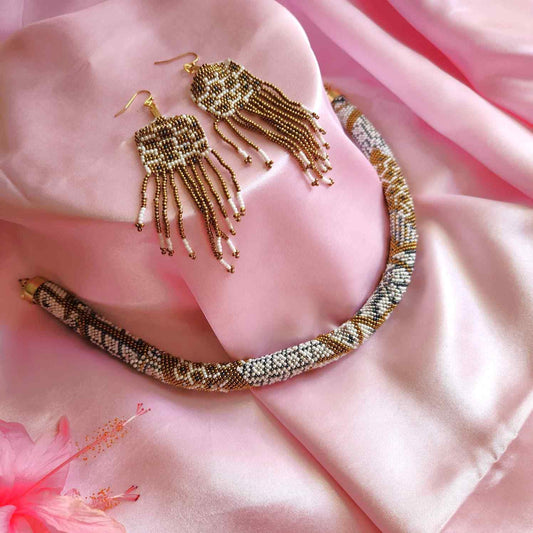 bead jewellery dog collar necklace set rope necklace partywear formal occasion