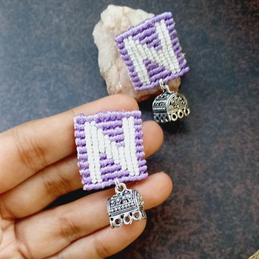Akshara macrame jhumki earrings