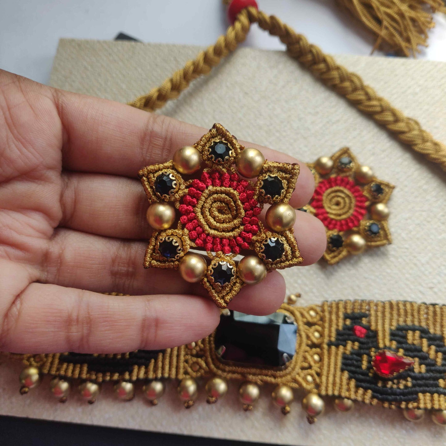 vintage necklace black and red stone necklace stud earrings star earrings stone earrings swan necklace bird necklace choker