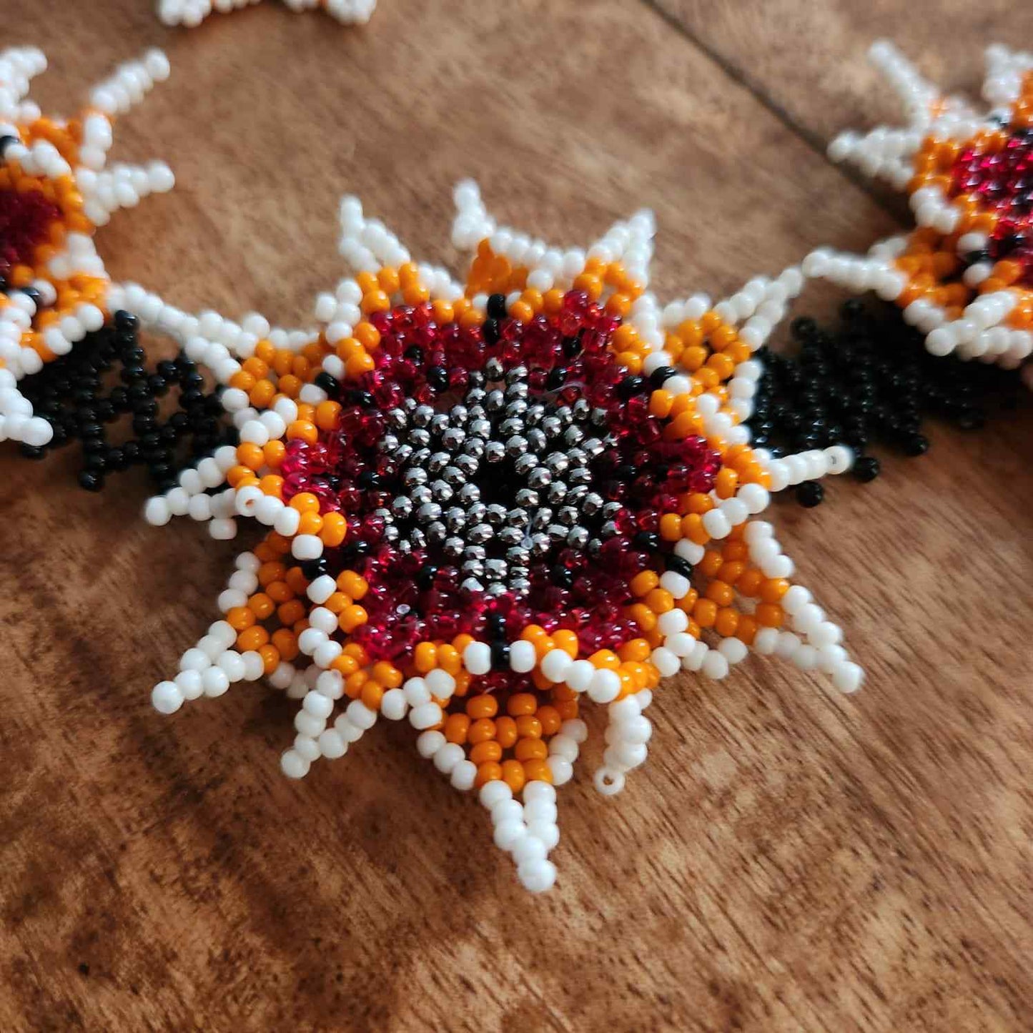 party wear necklace floral bead necklace set flower earrings