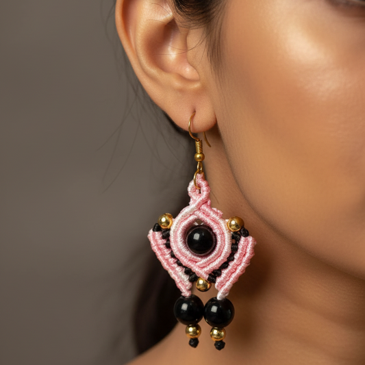 Dhi macrame dangler earrings