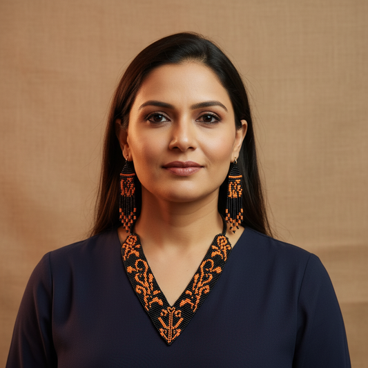 Shubra bead loom necklace set