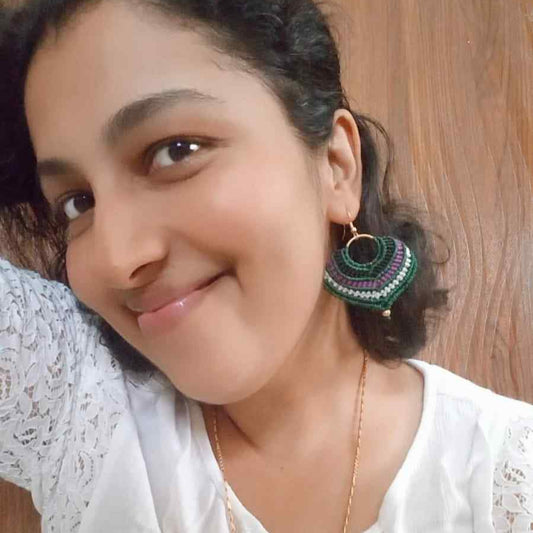 macrame earrings green earrings gift for her festival gifting birthday gift anniversary gift return gift working woman