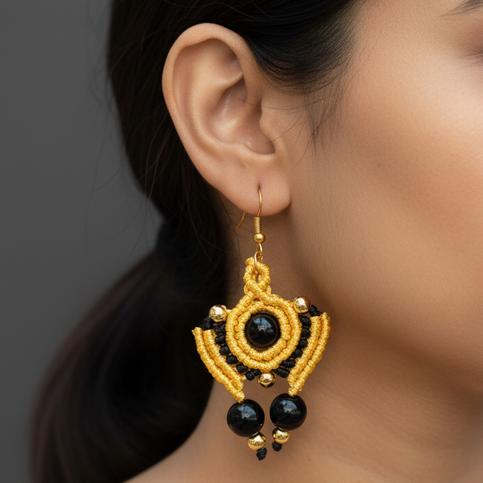 Dhi macrame dangler earrings