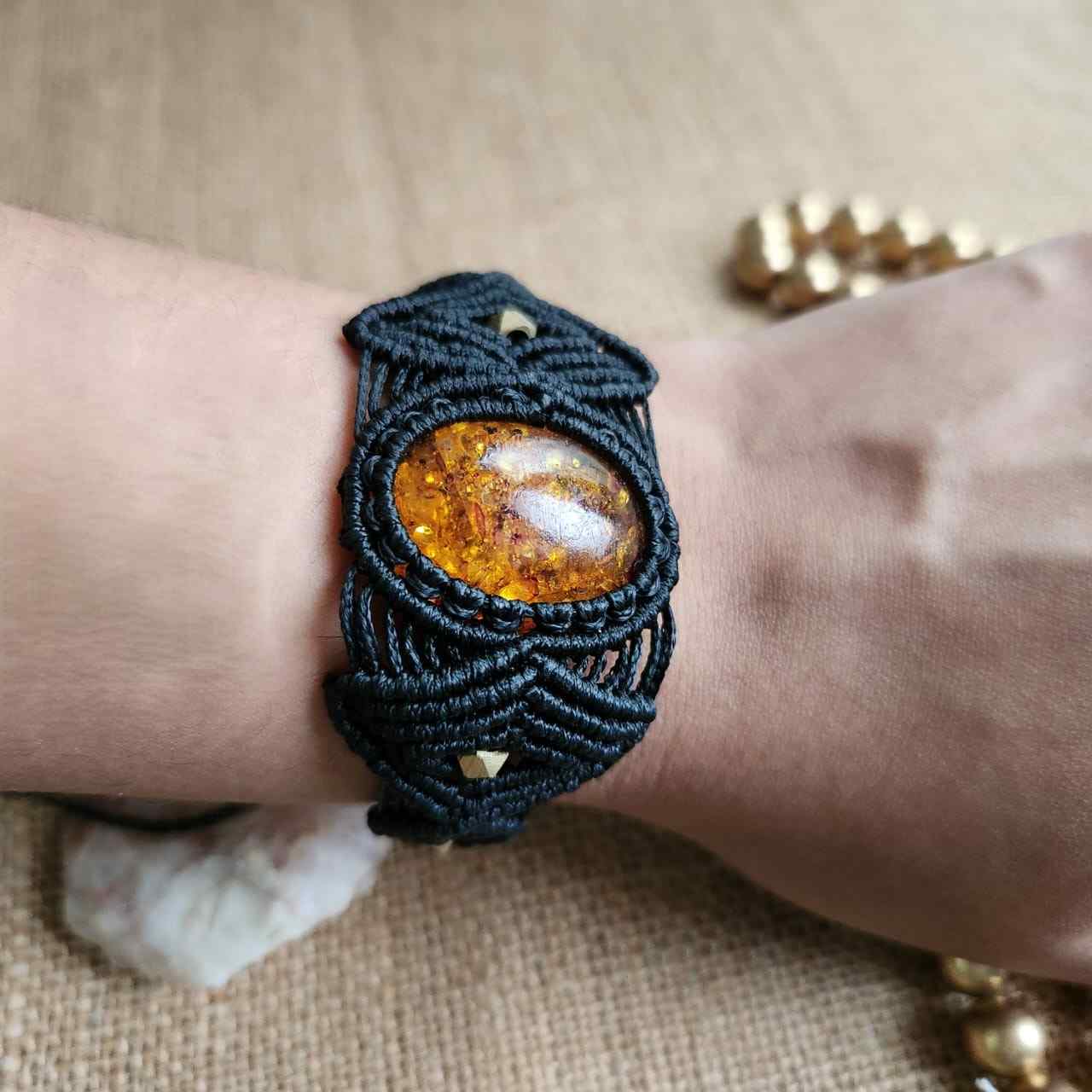 black cuff bracelet orange stone bracelet brass bead bracelet multi earrings brass earrings dangler