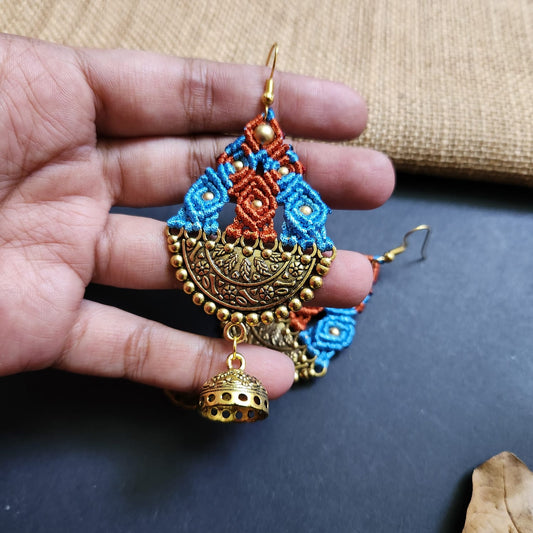 jhumki jhumka earrings party earrings gold earrings statement dangler earrings orange green earrings wedding earrings fashion