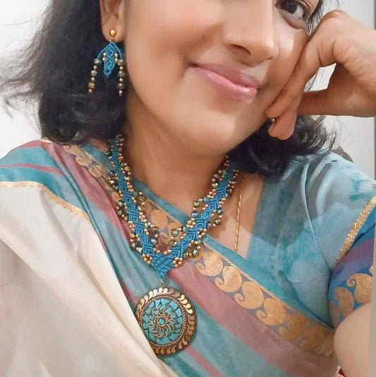 handmade jewellery set handmade necklace handmade earrings stud earrings studs bead jewellery