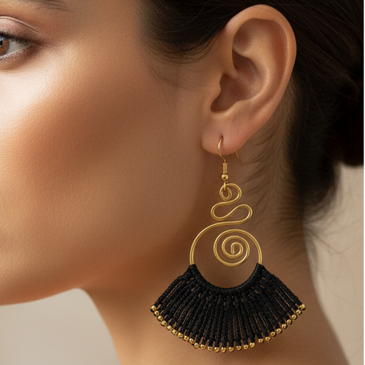 Sarpini black earrings