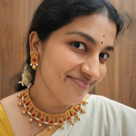 bead necklace pearl necklace gold necklace set stud earrings bead earrings pearl earrings new year necklace set