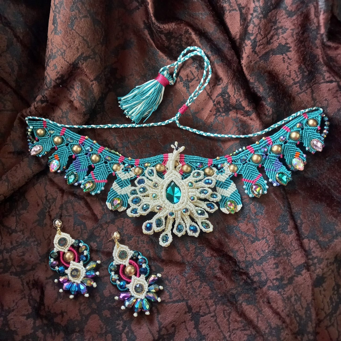 bridal jewellery wedding jewellery sangeet necklace set custom peacock necklace