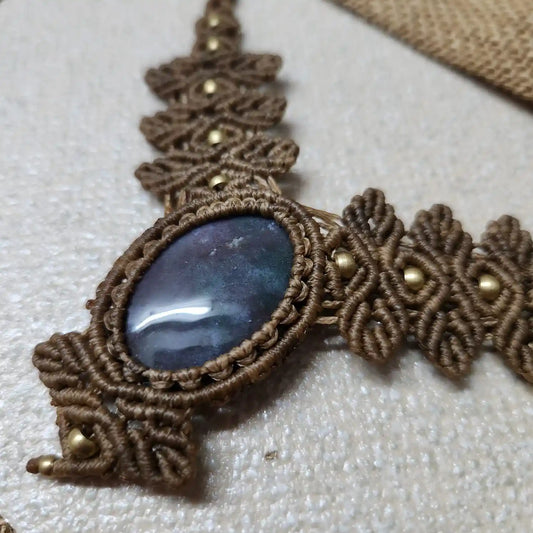 stone necklace formal necklace office-wear necklace with saree with salwar with kurti quartz blue casual daily wear jewellery