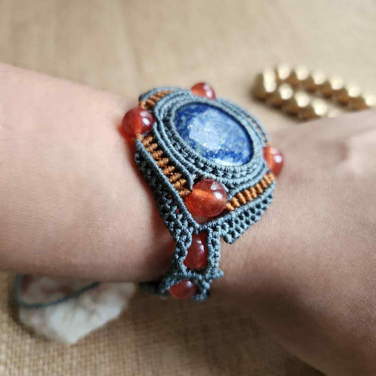 grey bracelet orange bead lapis stone bracelet brass earrings multi earrings dangler bracelet set combo