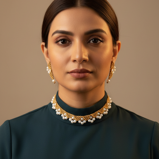 Urmya macrame necklace set