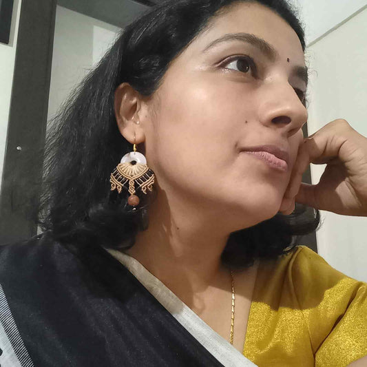 Shringara micromacrame dangler earrings