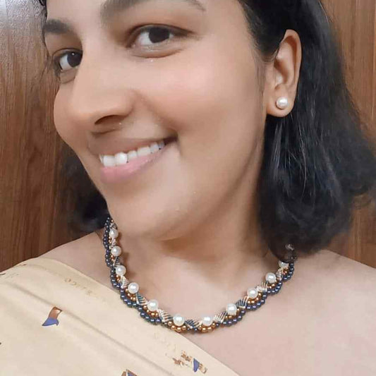 pearl necklace bead necklace office wear necklace stud earrings pearl earrings elegant pearl necklace set formal wear pearls