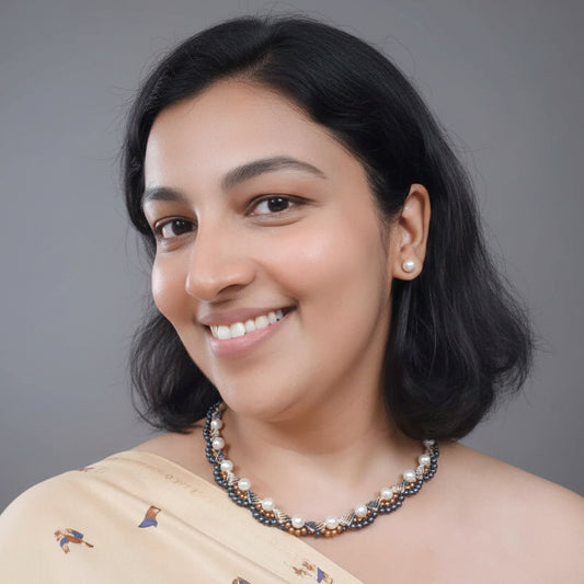 pearl necklace bead necklace office wear necklace stud earrings pearl earrings elegant pearl necklace set formal wear pearls