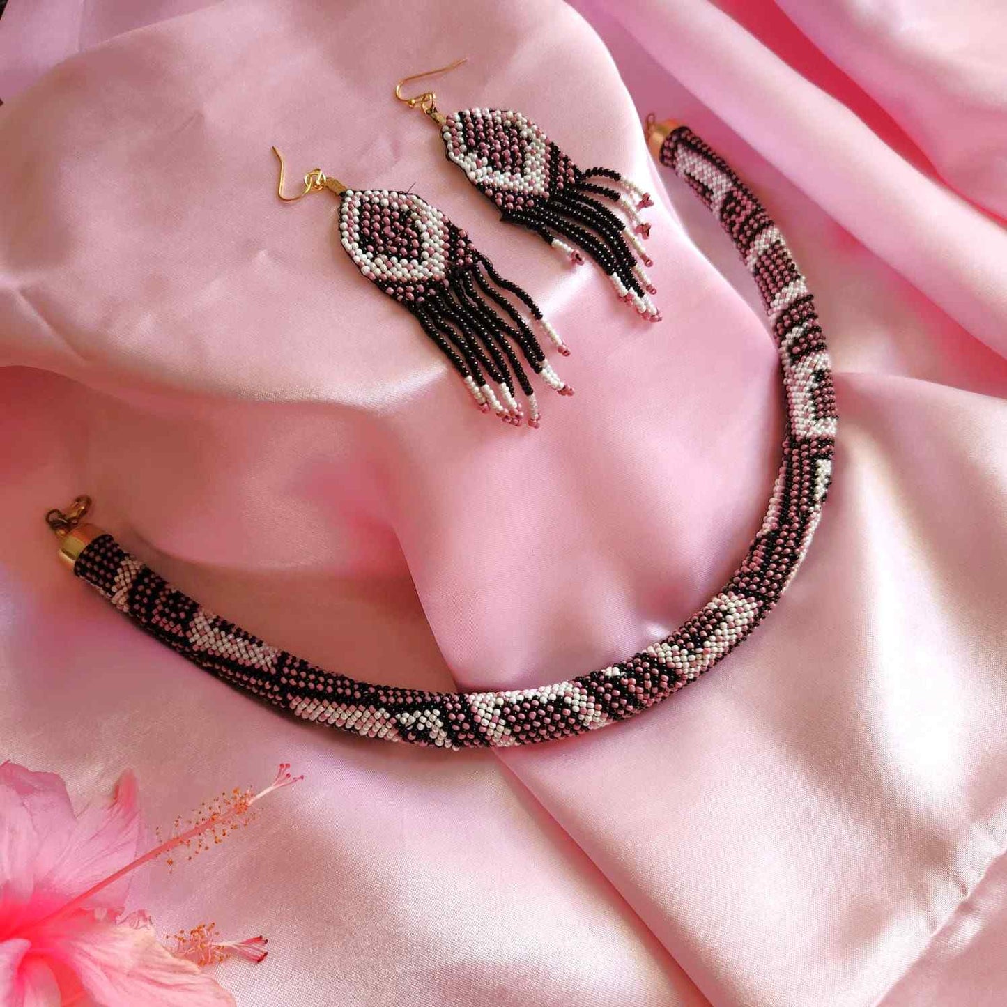 bead jewellery dog collar necklace set rope necklace partywear formal occasion