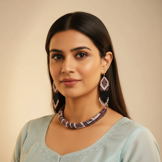 Rachana collar beadloom necklace set