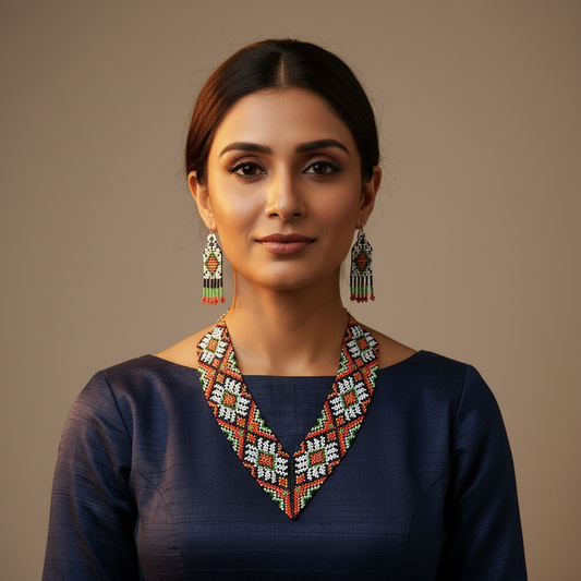 Chitrini bead loom necklace set