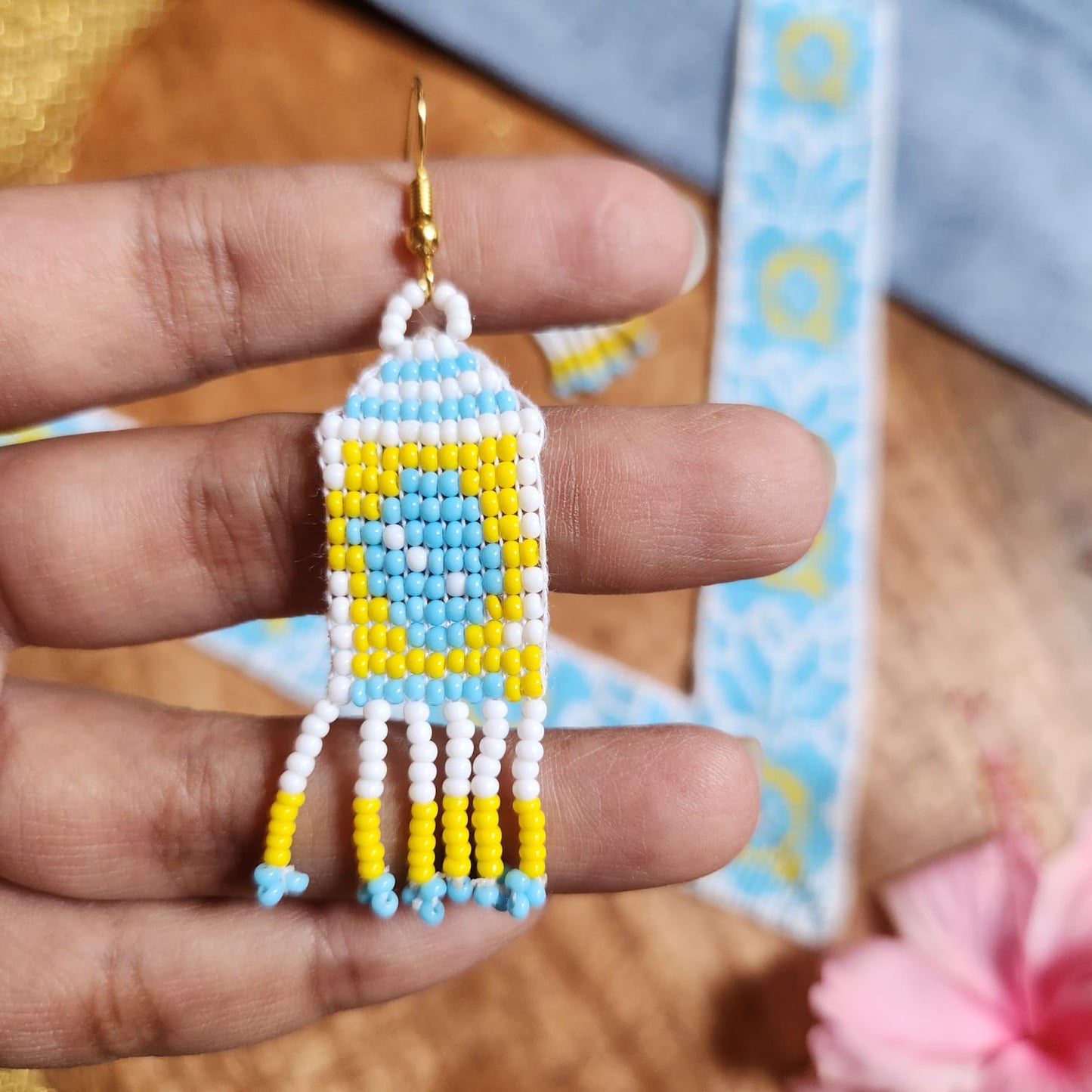 bead jewellery party necklace floral geometric jewellery for collar outfits V neck outfits