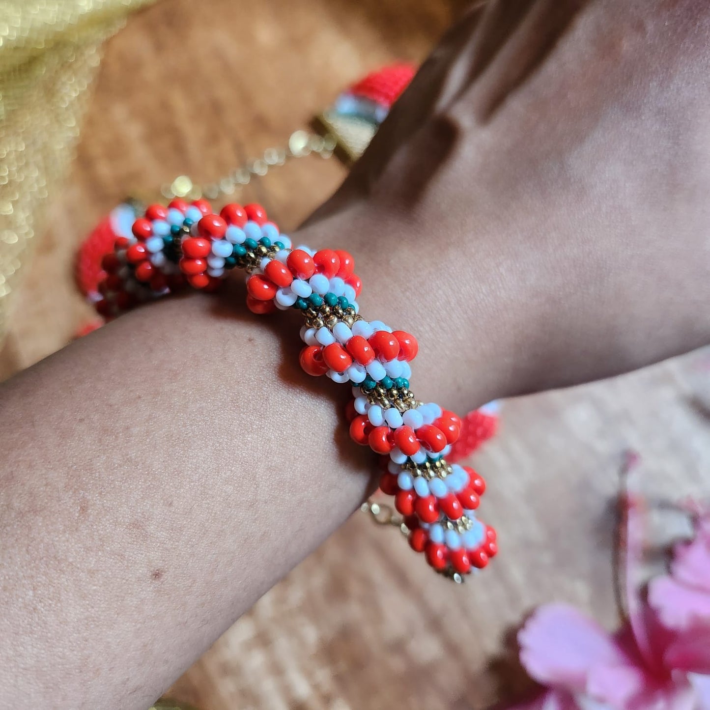 bead jewellery party necklace floral geometric jewellery for collar outfits V neck outfits