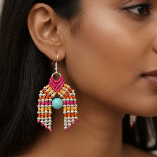 Maurya macrame earrings