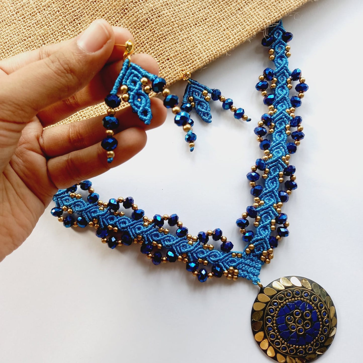 handmade jewellery set handmade necklace handmade earrings stud earrings studs bead jewellery