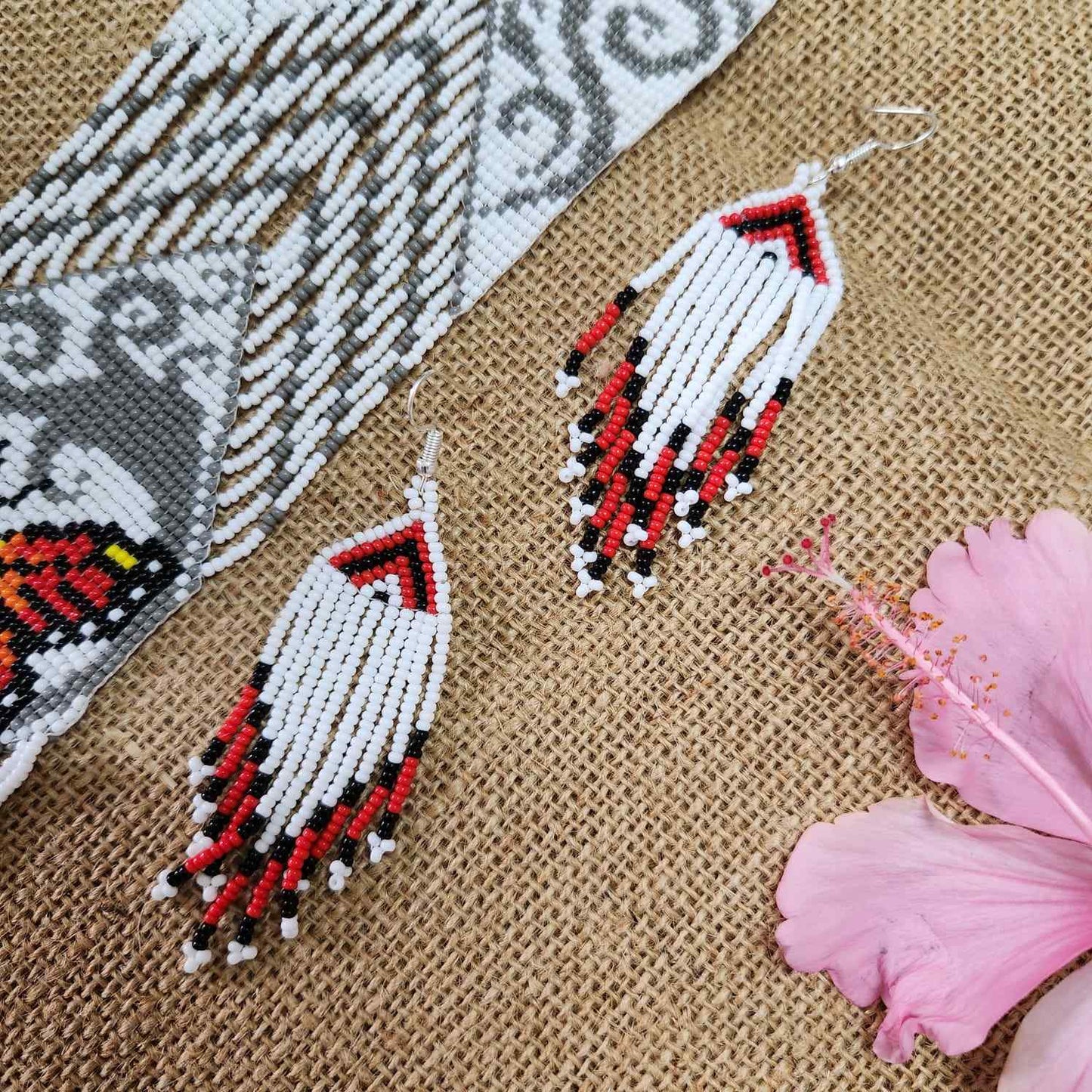 swirl butterfly bead loom necklace fringe casual wear occasion wear wedding haldi mehendi sangeet