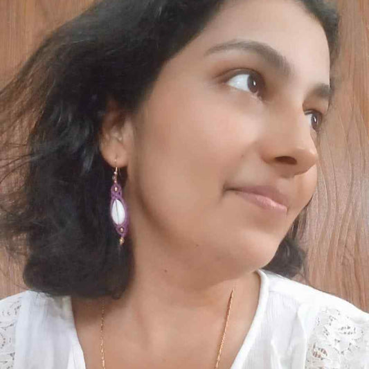 macrame earrings cowrie earrings gift for her festival gifting birthday gift anniversary gift return gift working woman