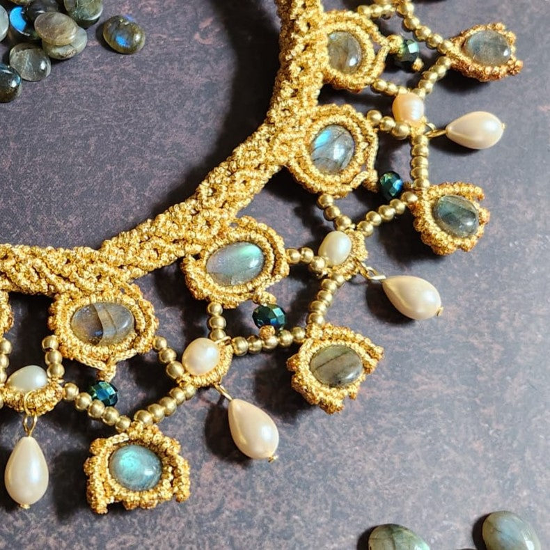 Bridal wear necklace statement necklace wedding jewellery stone jewellery pearl jewellery real metal free party wear gold