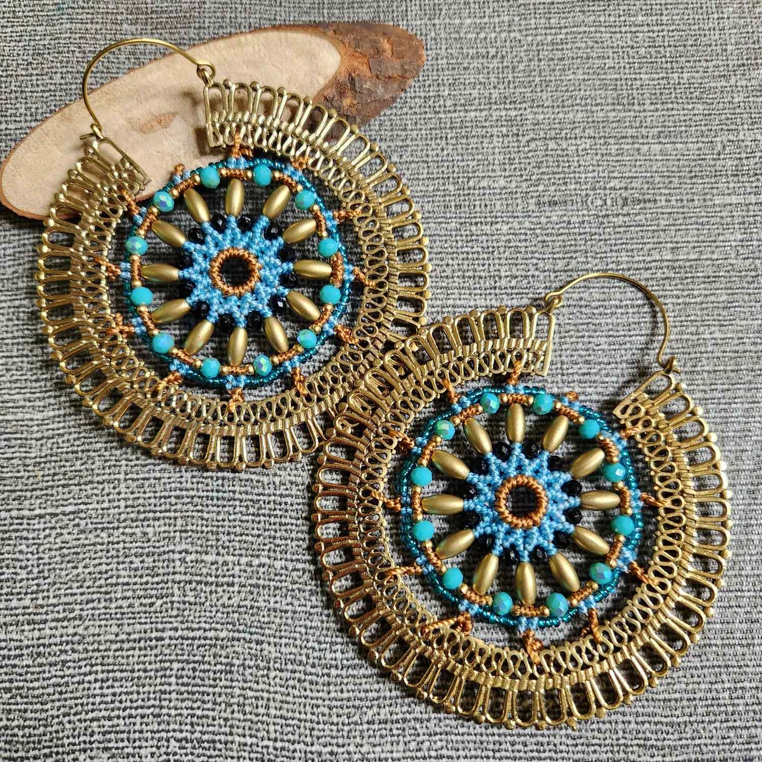 blue gold earrings hoop earrings large earrings party wear jewellery statement earrings hoops