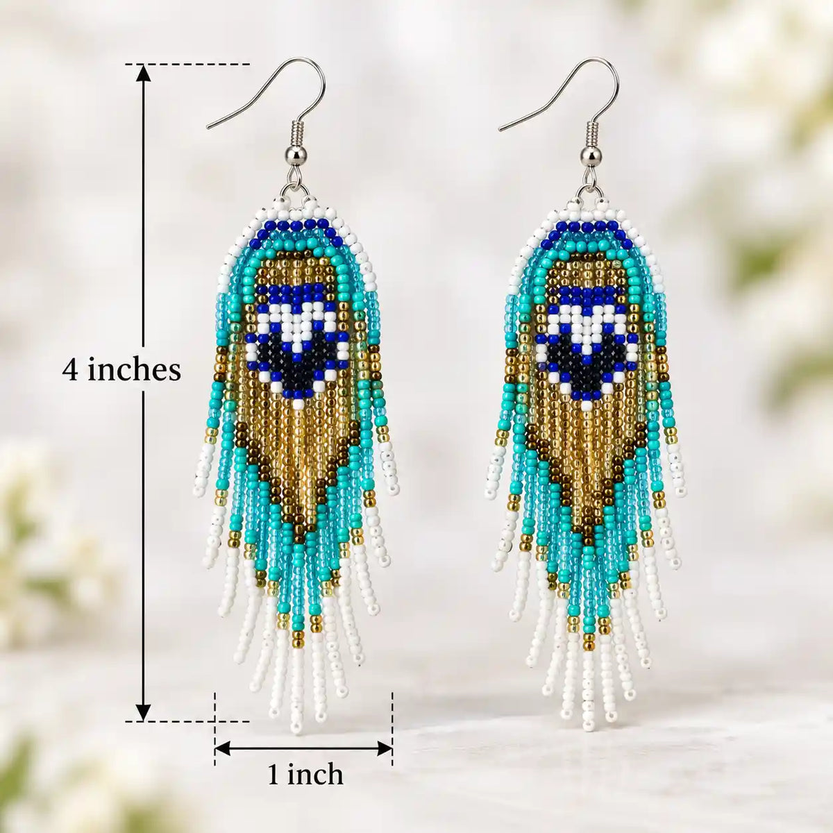 Keki blue bead earrings