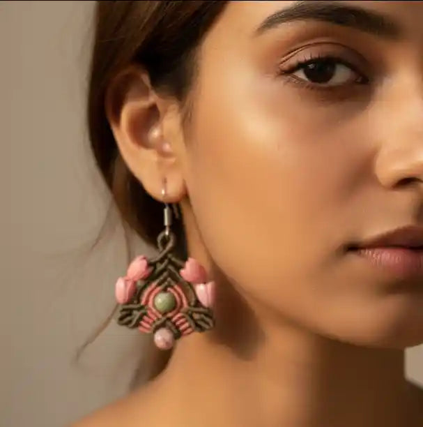 Manju macrame earrings
